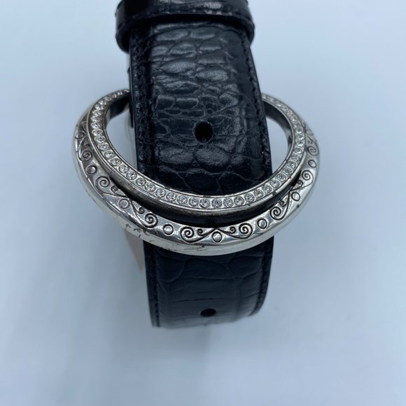 Ladies Belt Brighton STARDUST XXL/38 Black Leather - Picture 2 of 13